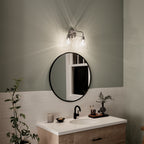 KICHLER 55101NI Meller 15" 2 Light Vanity Light With Clear Glass Black