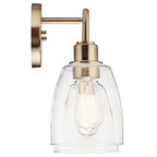 KICHLER 55101CPZ Meller 15" 2 Light Vanity Light With Clear Glass Black