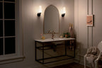 KICHLER 55073BK Truby 11.5" 1 Light Wall Sconce With Satin Etched Cased Opal Glass Polished Nickel