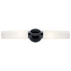 KICHLER 55074BK Truby 19.75" 2 Light Vanity Light With Satin Etched Cased Opal Glass Polished Nickel