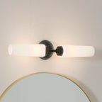 KICHLER 55074BK Truby 19.75" 2 Light Vanity Light With Satin Etched Cased Opal Glass Polished Nickel