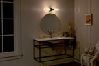 KICHLER 55074BK Truby 19.75" 2 Light Vanity Light With Satin Etched Cased Opal Glass Polished Nickel