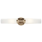 KICHLER 55074CPZ Truby 19.75" 2 Light Vanity Light With Satin Etched Cased Opal Glass Polished Nickel