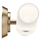 KICHLER 55074CPZ Truby 19.75" 2 Light Vanity Light With Satin Etched Cased Opal Glass Polished Nickel