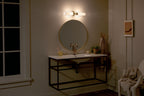 KICHLER 55074CPZ Truby 19.75" 2 Light Vanity Light With Satin Etched Cased Opal Glass Polished Nickel