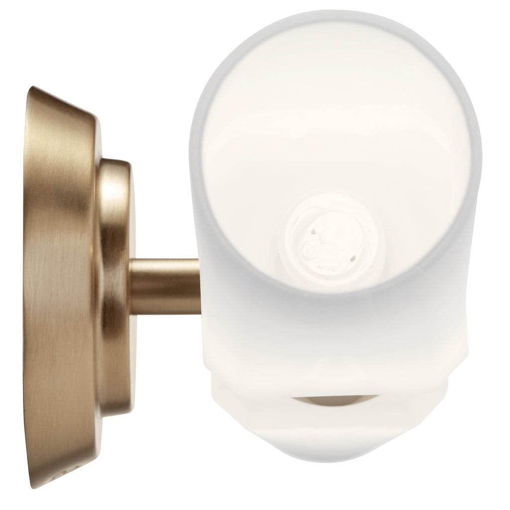 KICHLER 55075CPZ Truby 24.75" 2 Light Vanity Light With Satin Etched Cased Opal Glass Polished Nickel