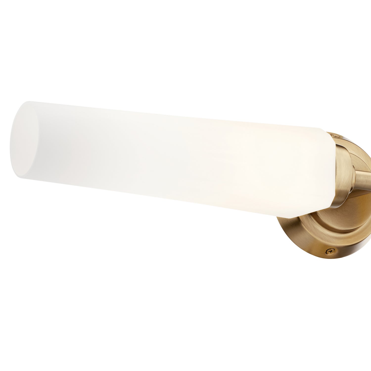 KICHLER 55075CPZ Truby 24.75" 2 Light Vanity Light With Satin Etched Cased Opal Glass Polished Nickel