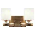 KICHLER 55001CPZ Marette 13.5 " 2 Light Vanity Light With Satin Etched Cased Opal Glass In Black