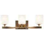 KICHLER 55002CPZ Marette 22.75" 3 Light Vanity Light With Satin Etched Cased Opal Glass In Black