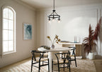 KICHLER 52377BK Everett 22.5 Inch 3 Light Round Chandelier with Clear Glass in Black