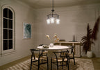 KICHLER 52377BK Everett 22.5 Inch 3 Light Round Chandelier with Clear Glass in Black
