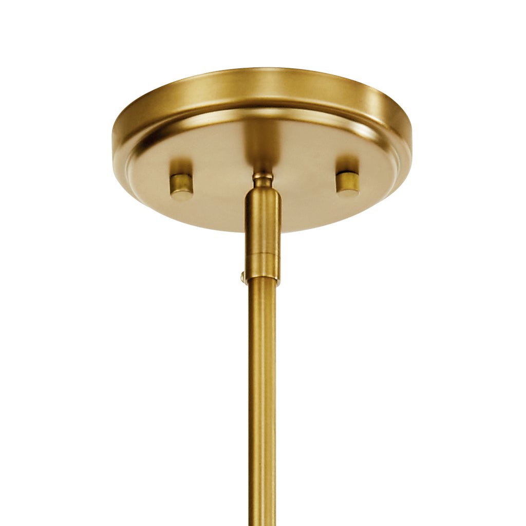 KICHLER 52377NBR Everett 22.5 Inch 3 Light Round Chandelier with Clear Glass in Polished Nickel