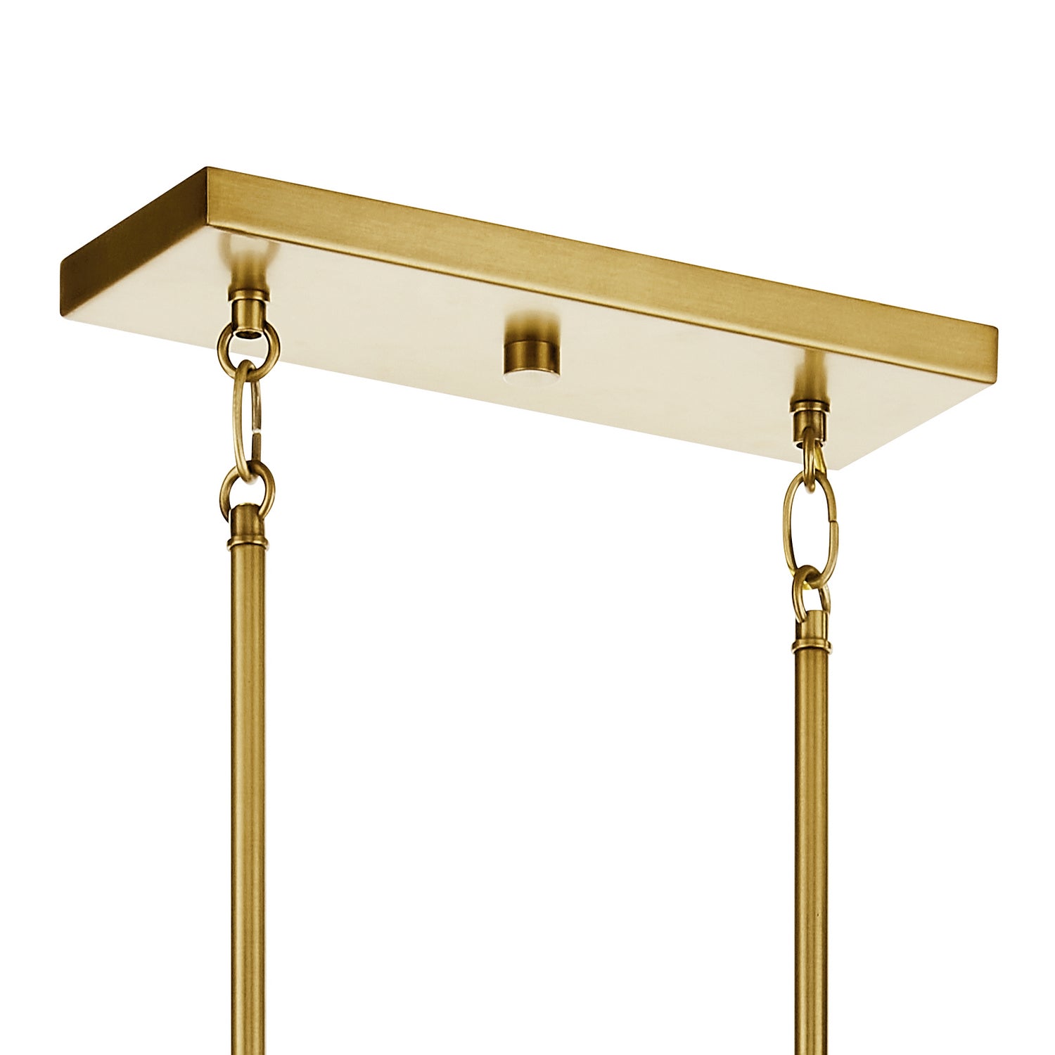 KICHLER 52379NBR Everett 42 Inch 5 Light Linear Chandelier with Clear Glass in Polished Nickel