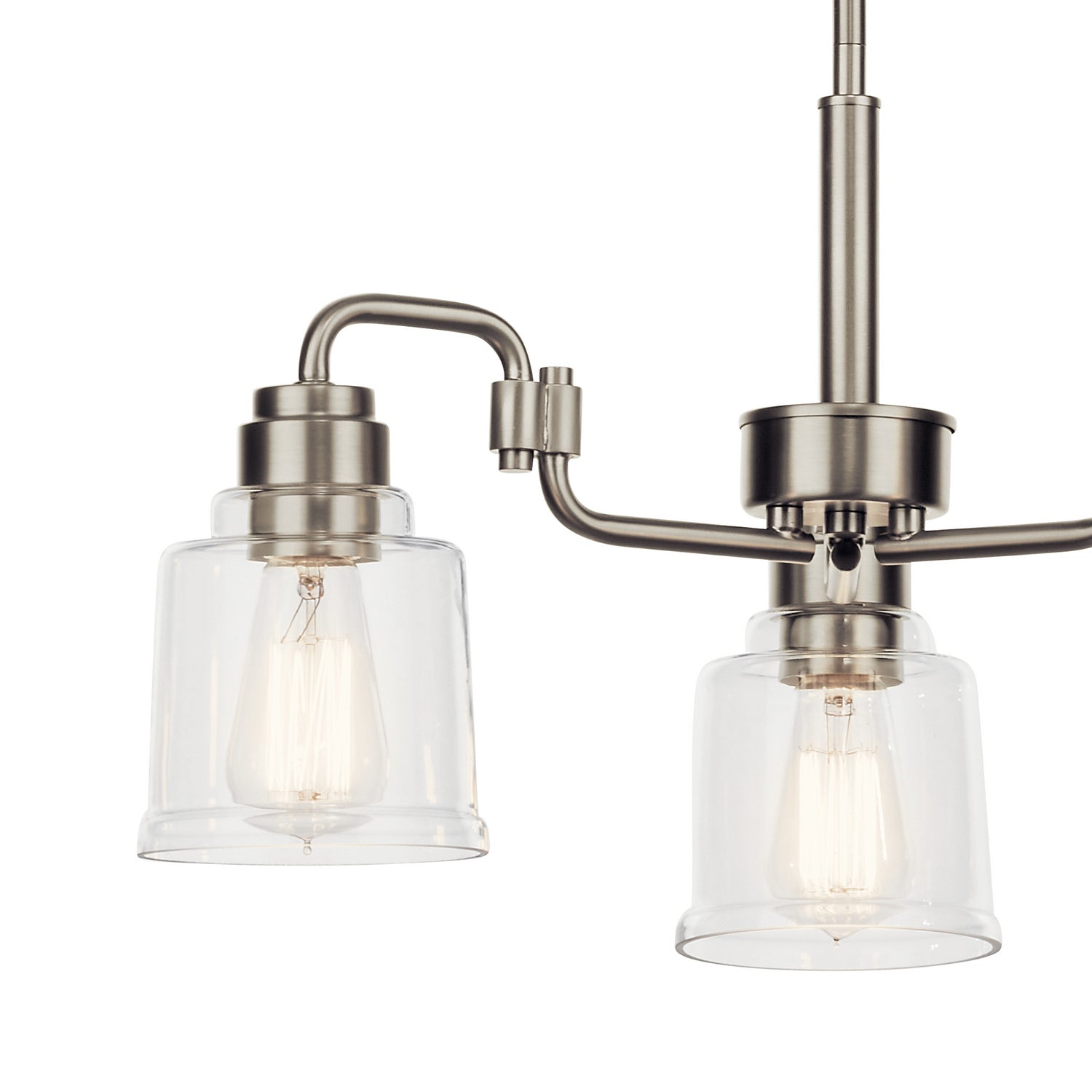 KICHLER 52397NI Aivian 23" 3 Light Chandelier With Clear Glass Black