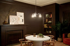 KICHLER 52397NI Aivian 23" 3 Light Chandelier With Clear Glass Black