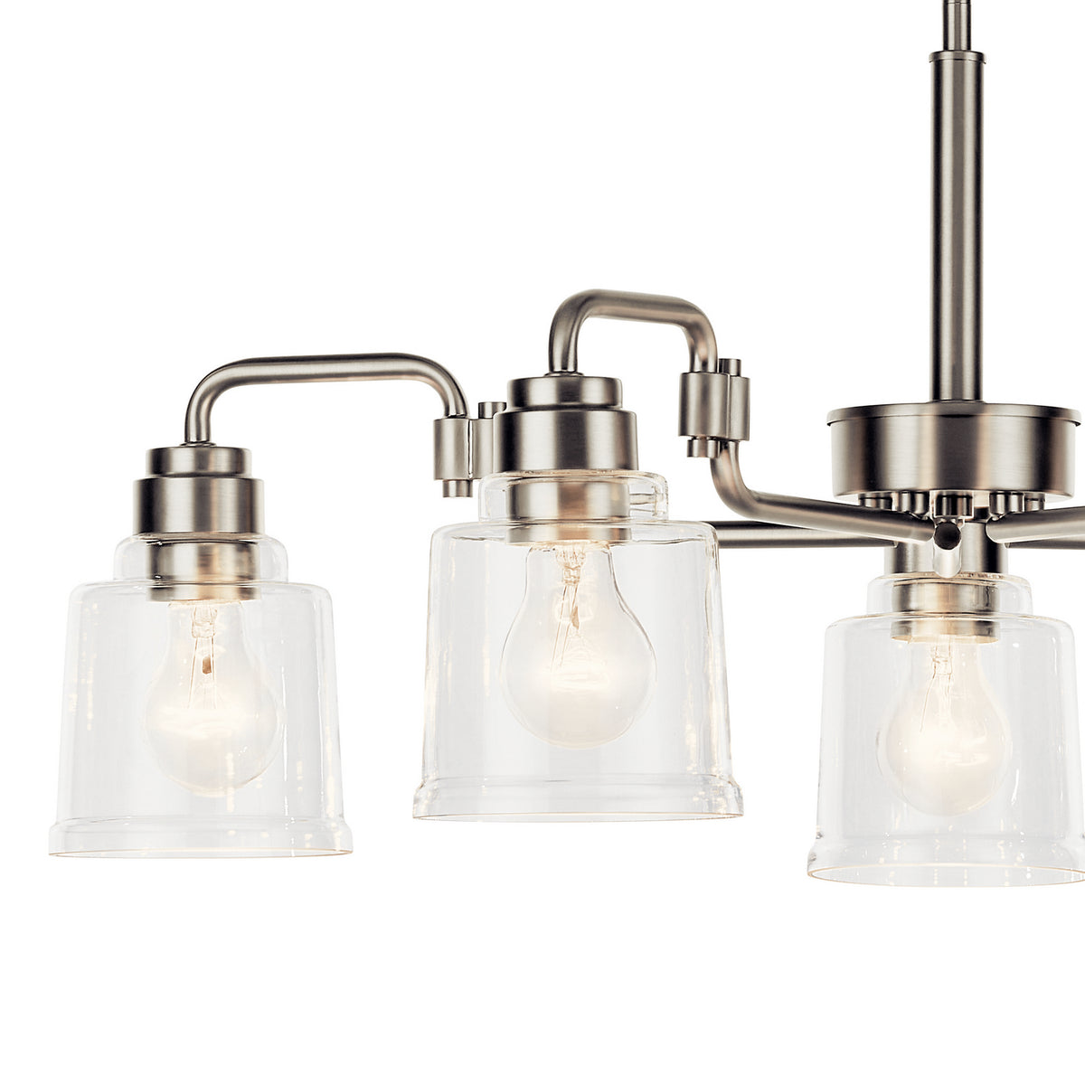 KICHLER 52398NI Aivian 30" 5 Light Chandelier With Clear Glass Brushed Nickel