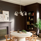 KICHLER 52398NI Aivian 30" 5 Light Chandelier With Clear Glass Brushed Nickel