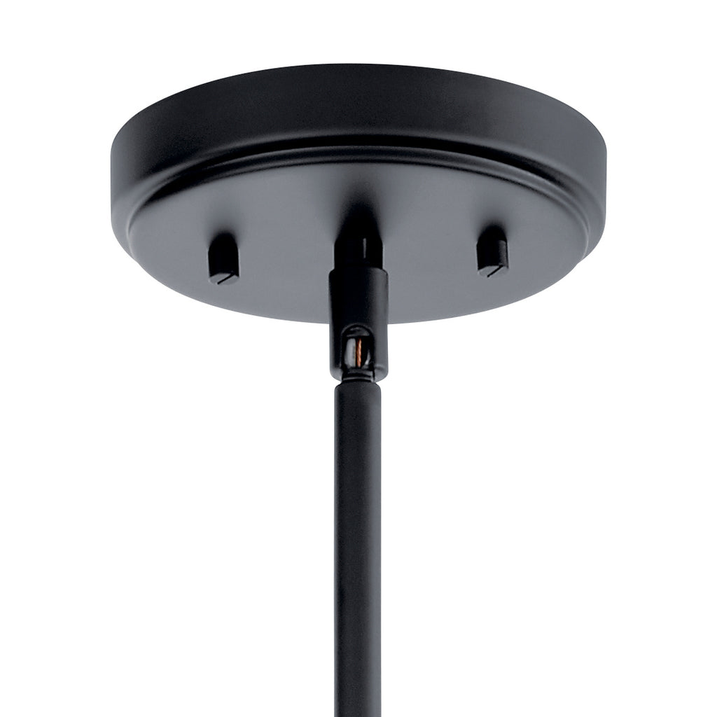KICHLER 52399BK Aivian 5" 1 Light Mini Pendant With Clear Glass Black
