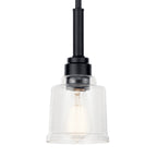 KICHLER 52399BK Aivian 5" 1 Light Mini Pendant With Clear Glass Black