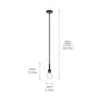 KICHLER 52399BK Aivian 5" 1 Light Mini Pendant With Clear Glass Black