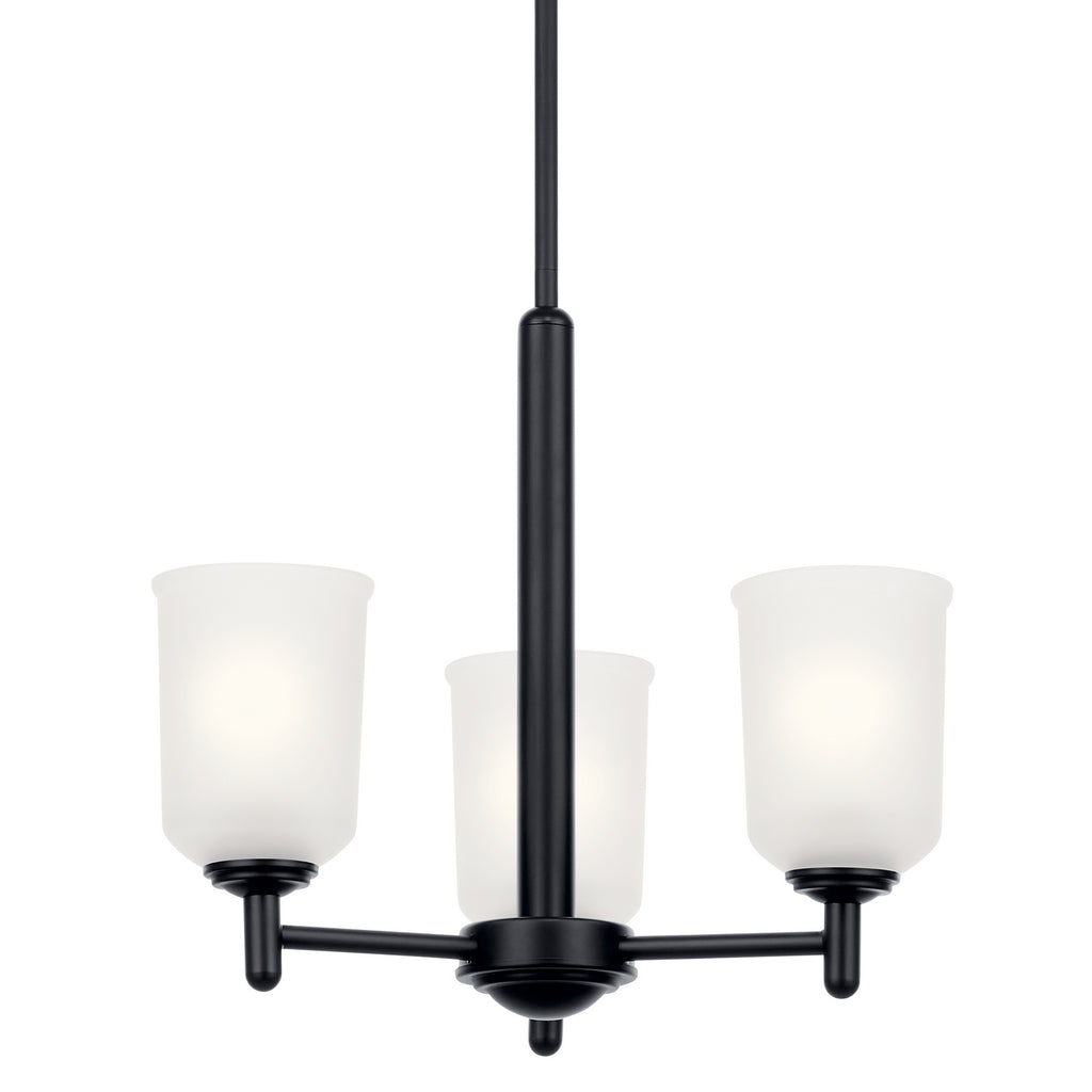 KICHLER 43670BK Shailene 3 Light Mini Chandelier Olde Bronze