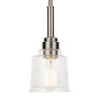 KICHLER 52399NI Aivian 5" 1 Light Mini Pendant With Clear Glass Brushed Nickel