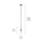 KICHLER 52399NI Aivian 5" 1 Light Mini Pendant With Clear Glass Brushed Nickel