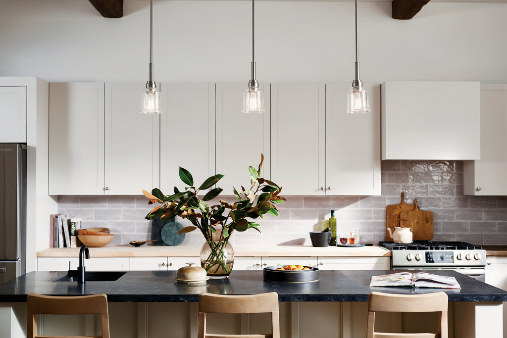 KICHLER 52399NI Aivian 5" 1 Light Mini Pendant With Clear Glass Brushed Nickel