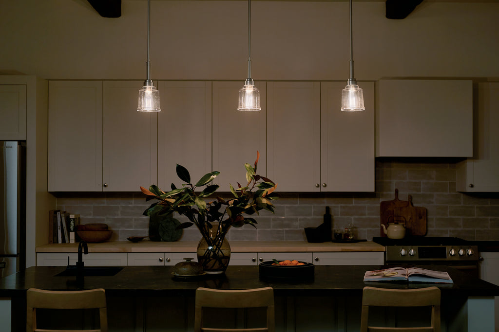 KICHLER 52399NI Aivian 5" 1 Light Mini Pendant With Clear Glass Brushed Nickel