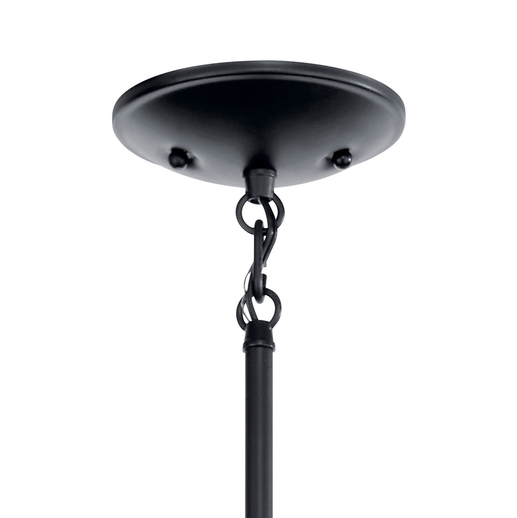 KICHLER 43671BK Shailene 18.25" 5 Light Chandelier With Satin Etched Glass In Brushed Nickel