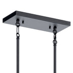 KICHLER 52400BK Aivian 42" 8 Light Linear Chandelier With Clear Glass Black