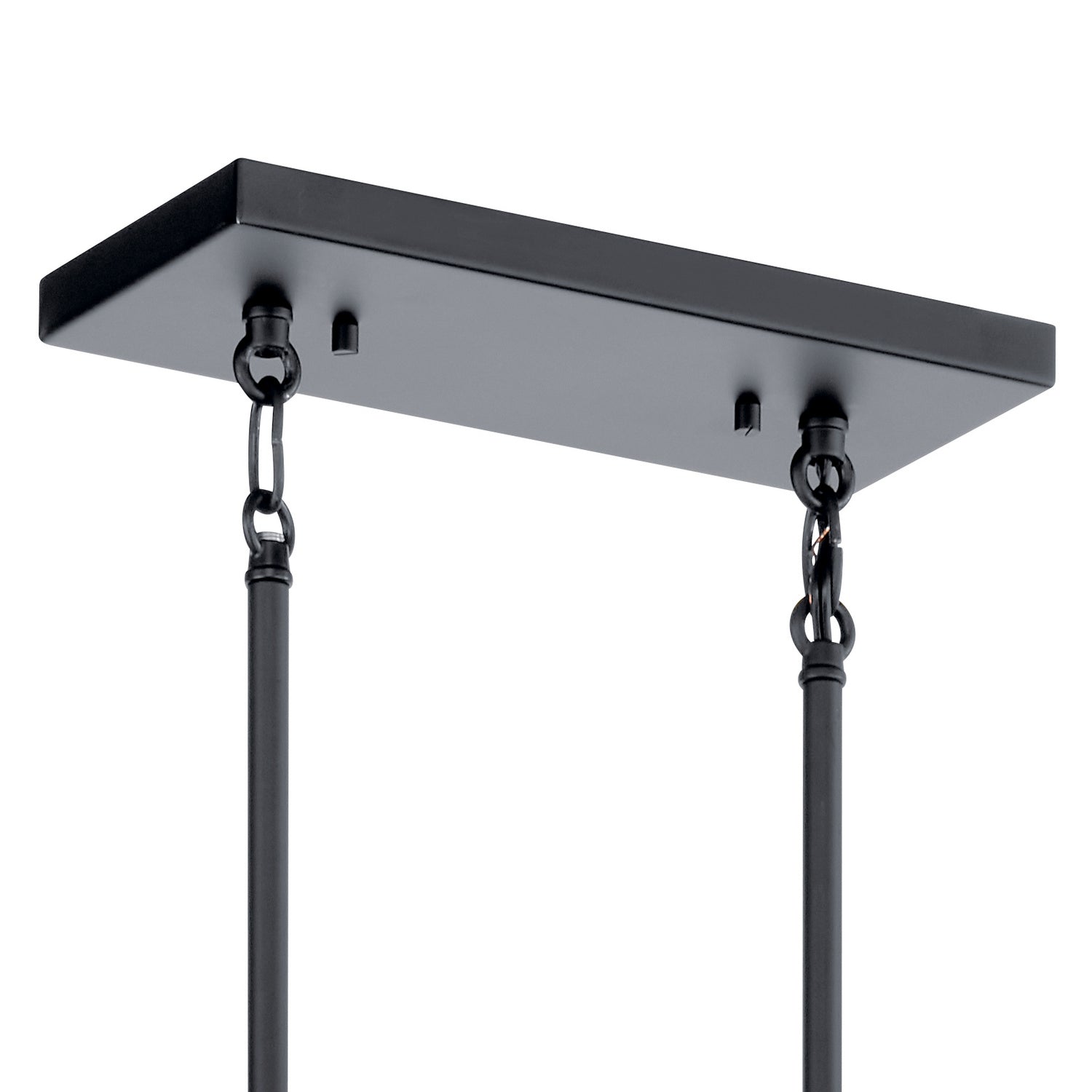 KICHLER 52400BK Aivian 42" 8 Light Linear Chandelier With Clear Glass Black