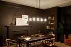 KICHLER 52400BK Aivian 42" 8 Light Linear Chandelier With Clear Glass Black