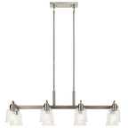 KICHLER 52400NI Aivian 42" 8 Light Linear Chandelier With Clear Glass Brushed Nickel