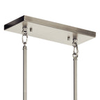 KICHLER 52400NI Aivian 42" 8 Light Linear Chandelier With Clear Glass Brushed Nickel
