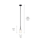 KICHLER 43674BK Shailene 11" 1 Light Mini Pendant With Satin Etched Glass In Brushed Nickel