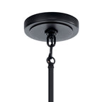 KICHLER 52403BK Eastmont 5 Light Chandelier With Clear Glass Black And Walnut Wood