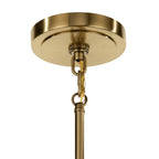 KICHLER 52402BNB Eastmont 3 Light Chandelier With Clear Glass Brushed Natural Brass And Walnut Wood
