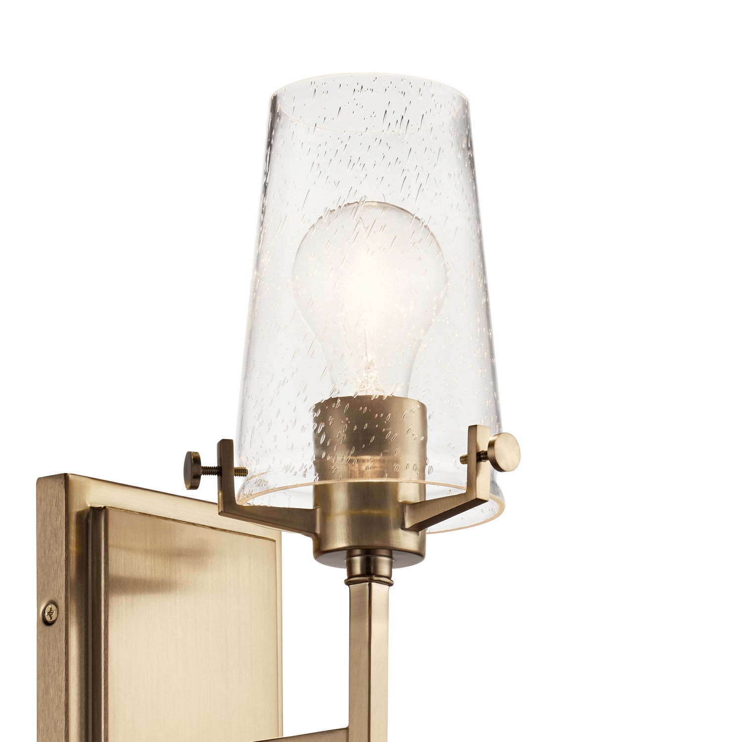KICHLER 45295CPZ Alton 22" 1 Light Wall Sconce With Clear Seeded Glass In Champagne Bronze