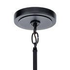 KICHLER 52402BK Eastmont 3 Light Chandelier With Clear Glass Black And Walnut Wood