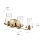 KICHLER 45297CPZ Alton 3 Light Vanity Light Champagne Bronze