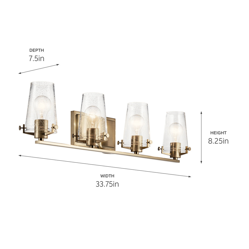 KICHLER 45298CPZ Alton 4 Light Vanity Light Champagne Bronze