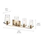 KICHLER 45298CPZ Alton 4 Light Vanity Light Champagne Bronze