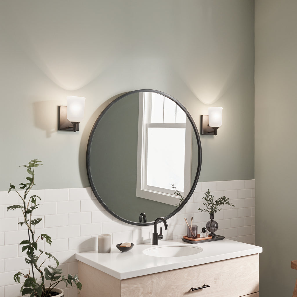 KICHLER 45572BK Shailene 1 Light Wall Sconce Brushed Nickel