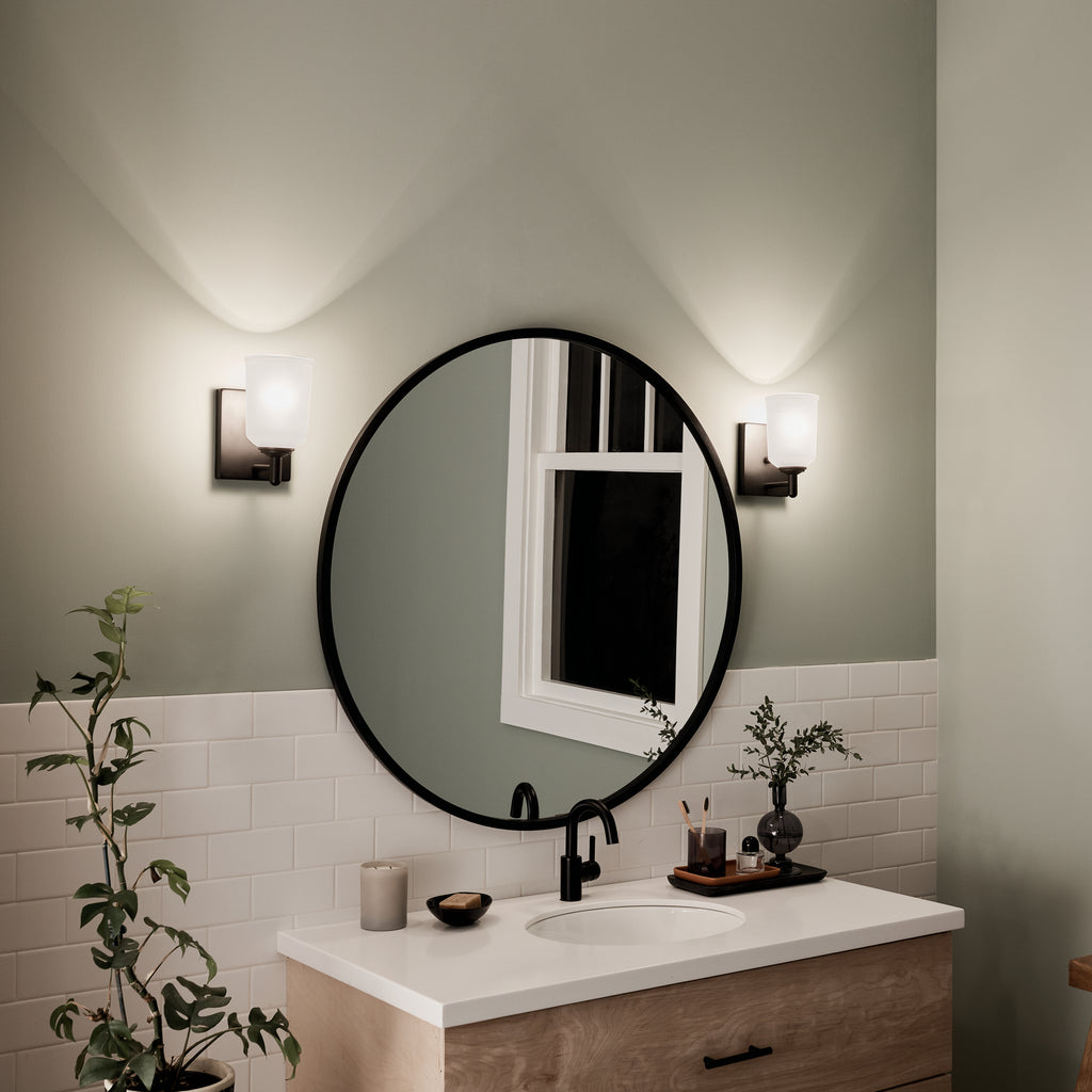 KICHLER 45572BK Shailene 1 Light Wall Sconce Brushed Nickel