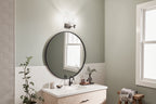 KICHLER 45573BK Shailene 12.5" 2 Light Vanity Light With Satin Etched Glass In Brushed Nickel