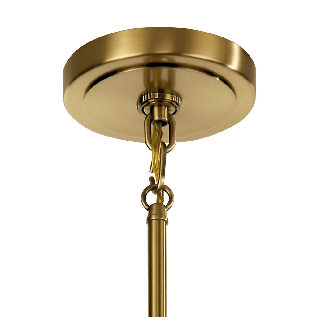 KICHLER 52405BNB Eastmont 1 Light Mini Pendant With Clear Glass Brushed Natural Brass