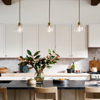 KICHLER 52405BNB Eastmont 1 Light Mini Pendant With Clear Glass Brushed Natural Brass