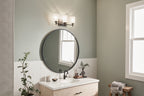 KICHLER 45574BK Shailene 21" 3 Light Vanity Light With Satin Etched Glass In Olde Bronze