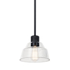 KICHLER 52405BK Eastmont 1 Light Mini Pendant With Clear Glass Black
